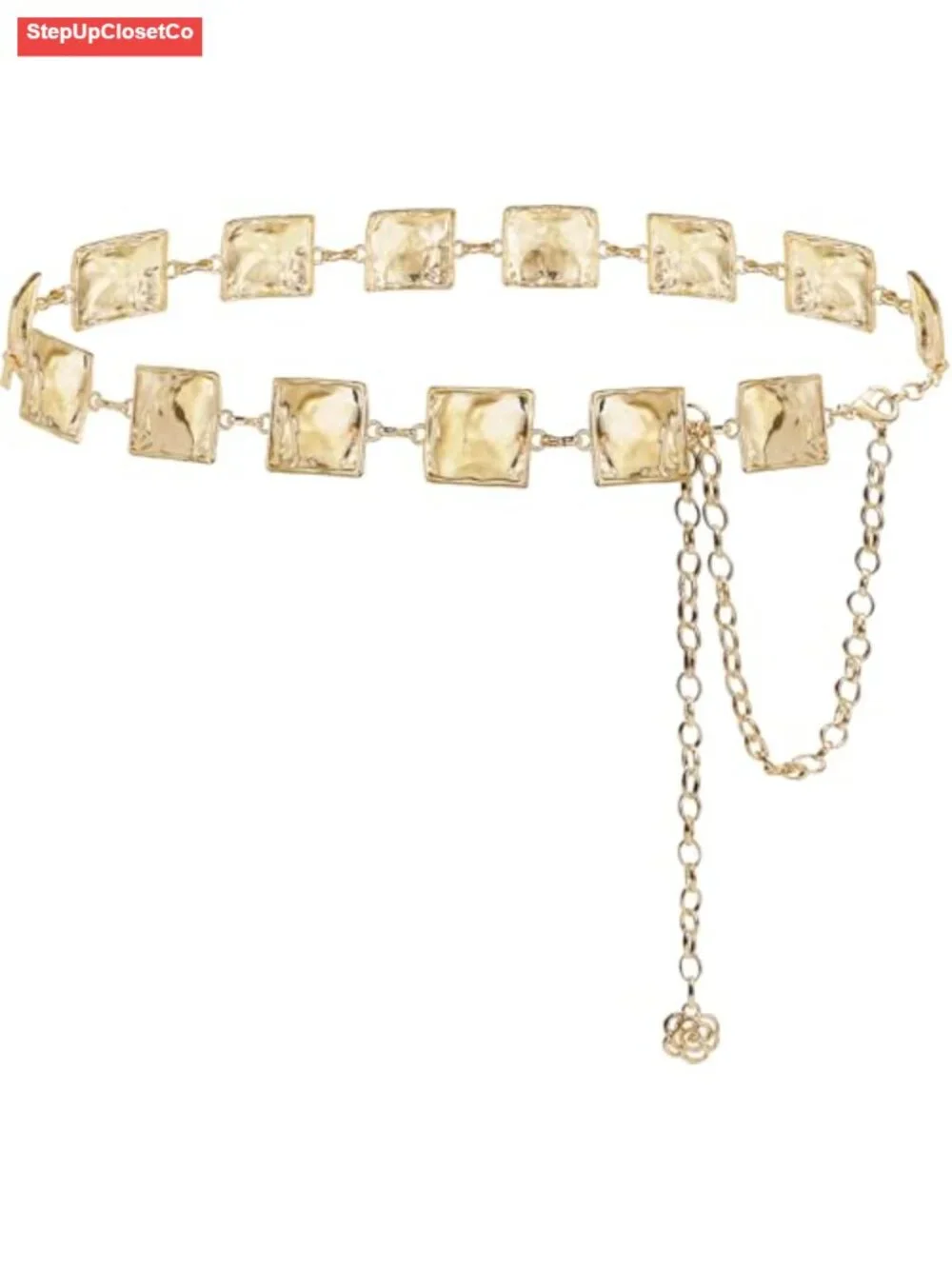Women's Adjustable Metal Waist Chain Belt for Jeans Dress